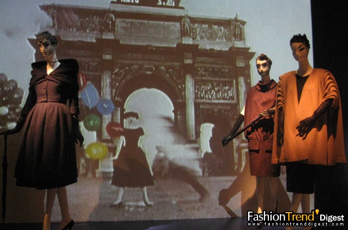 christian Dior ensemble, 1956-7 (far left) 