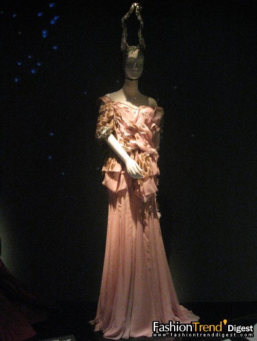 Evening gowns by John Galliano for Dior, haute couture autumn/winter 2007-08. Worn by nNaomi Campbell<br>
 