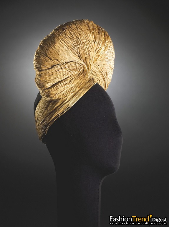 Jeanne Lanvin, turban de paille cousue sur organza, 1942-1943 